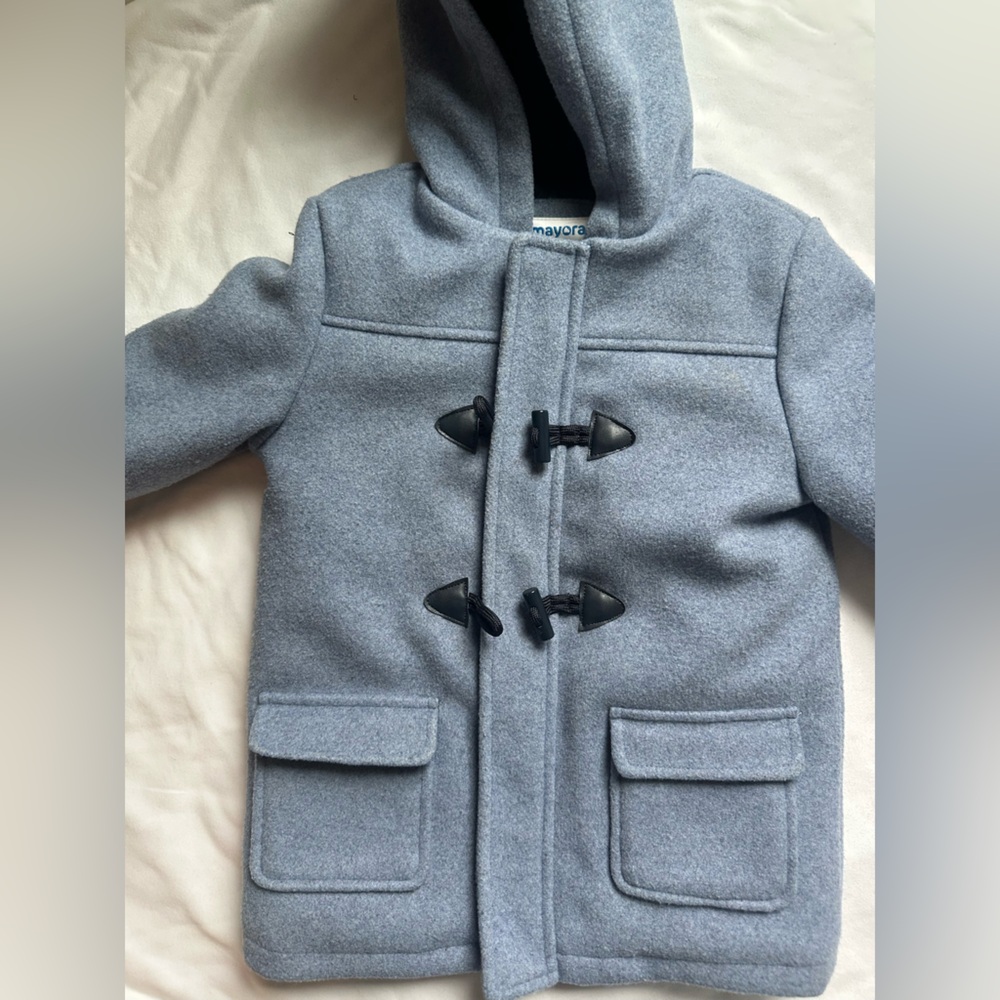 Mayoral Gray Kids Hooded Coat